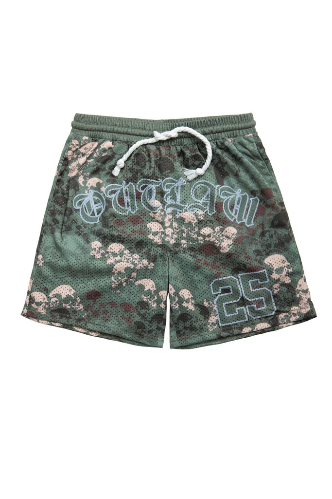 Mesh camo shorts