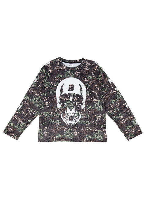 FULL CAMO LONG SLEEVE RAGLAN TSHIRT