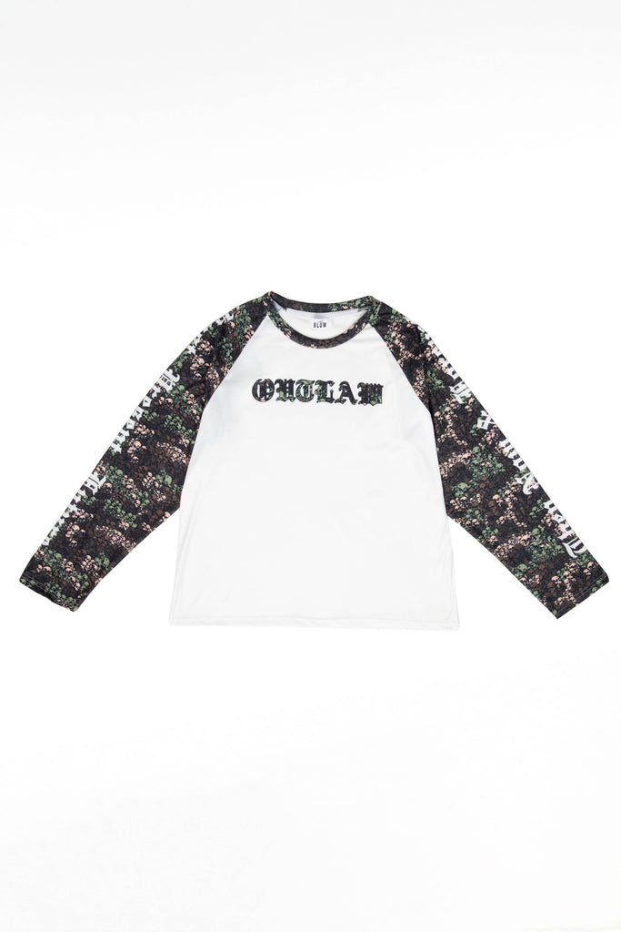 CAMO LONG SLEEVE RAGLAN TSHIRT