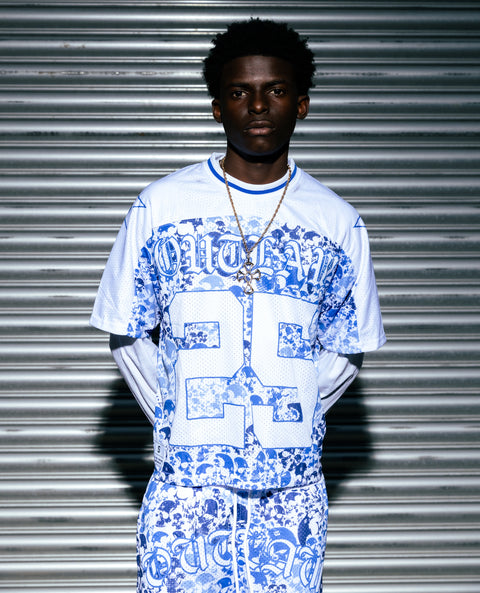Blue Mesh Camo jersey