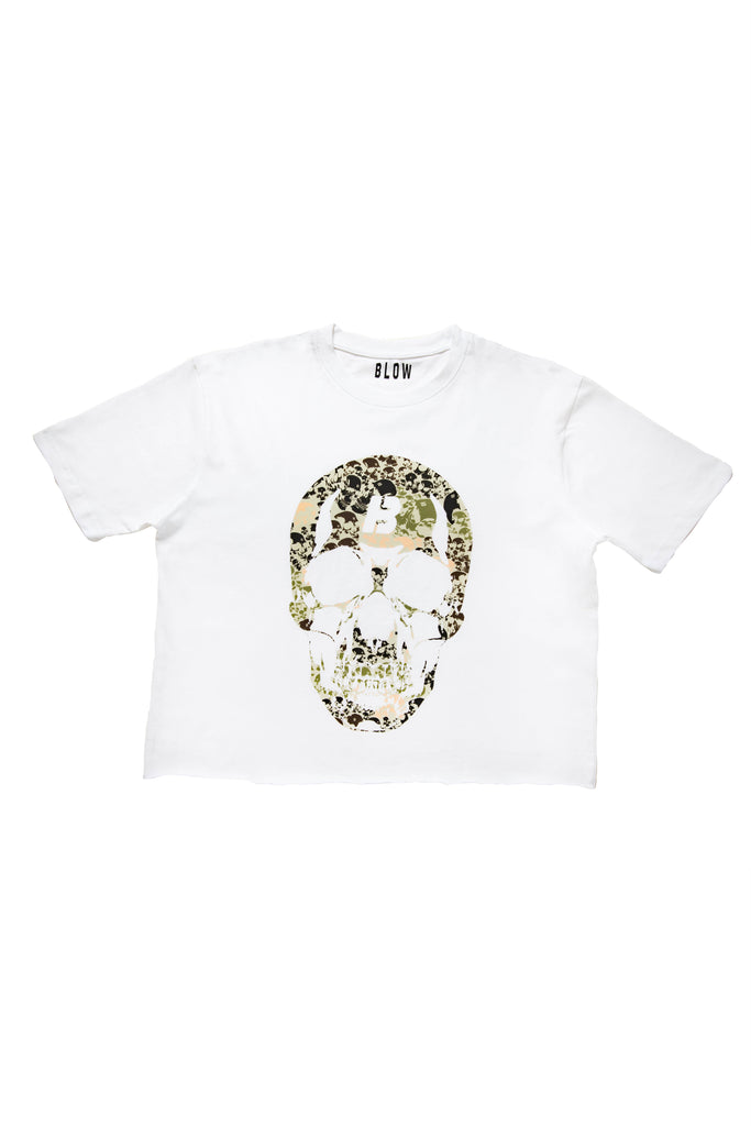 Olive camo skull T-shirt