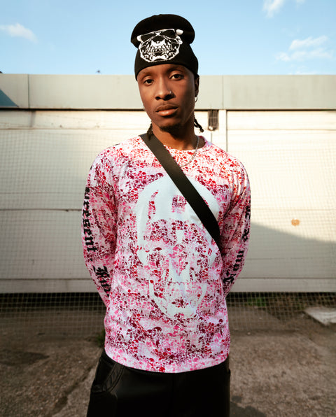 PINK FULL CAMO LONG SLEEVE RAGLAN TSHIRT