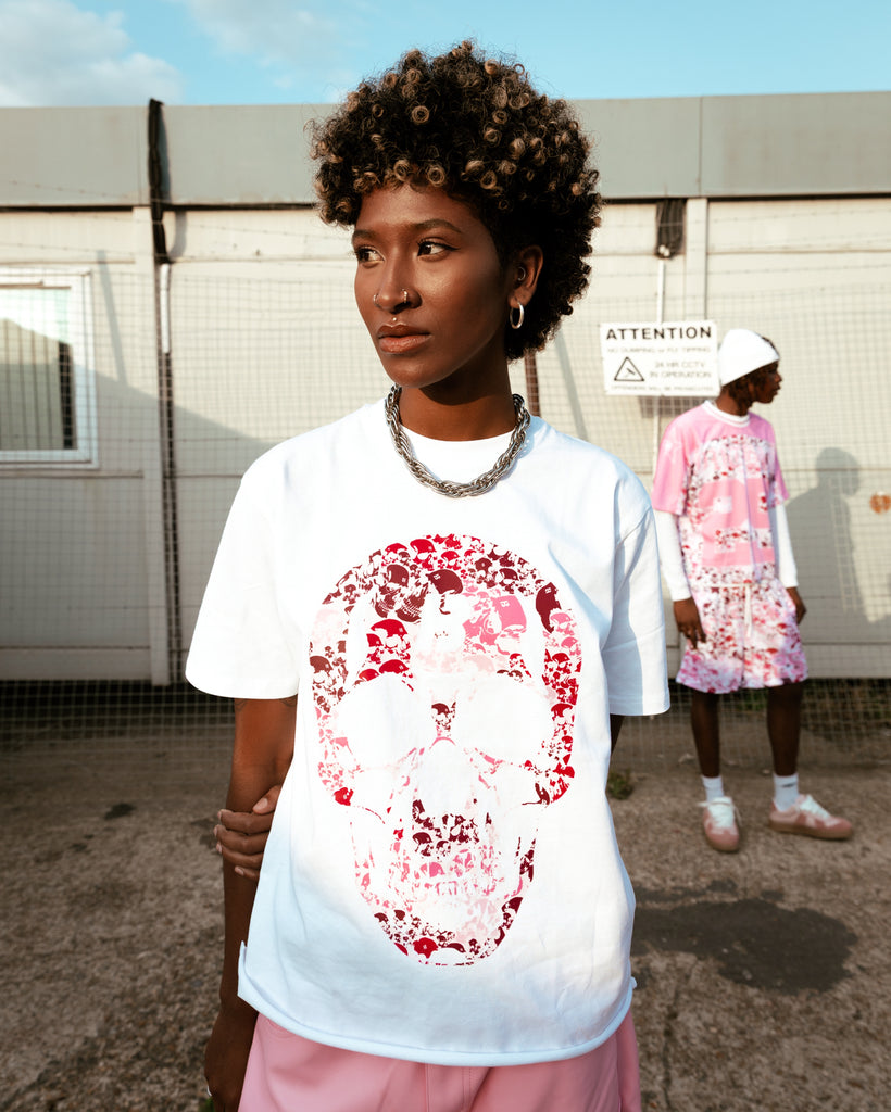 Pink camo skull T-shirt