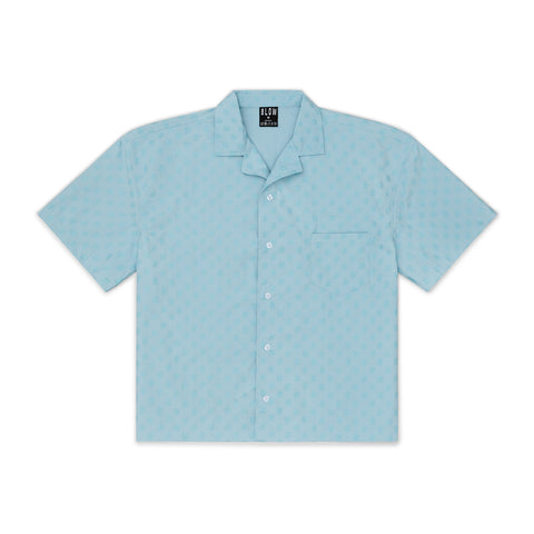 Blue re-nylon monogram boxy Shirt