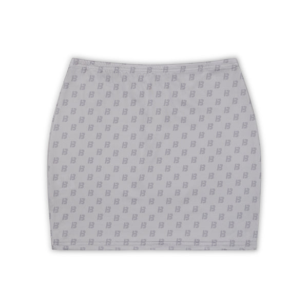 Grey mini skirt “ B “monogram