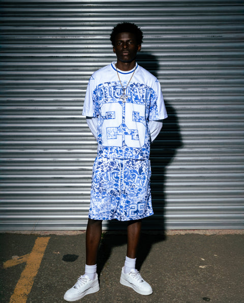 Blue Mesh Camo jersey