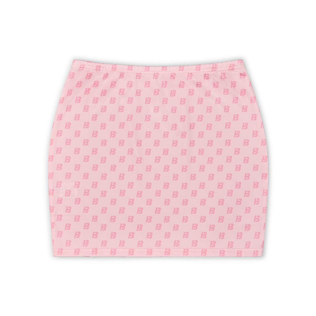 Pink mini skirt “ B “monogram