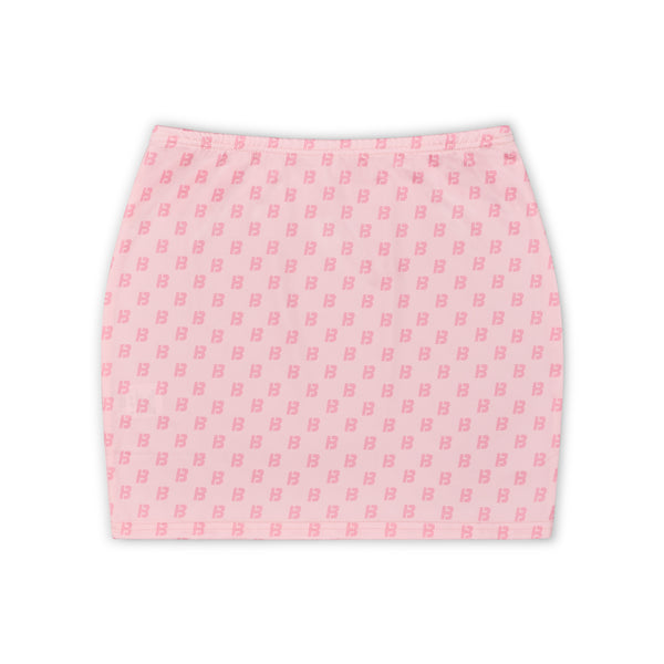 Pink mini skirt “ B “monogram