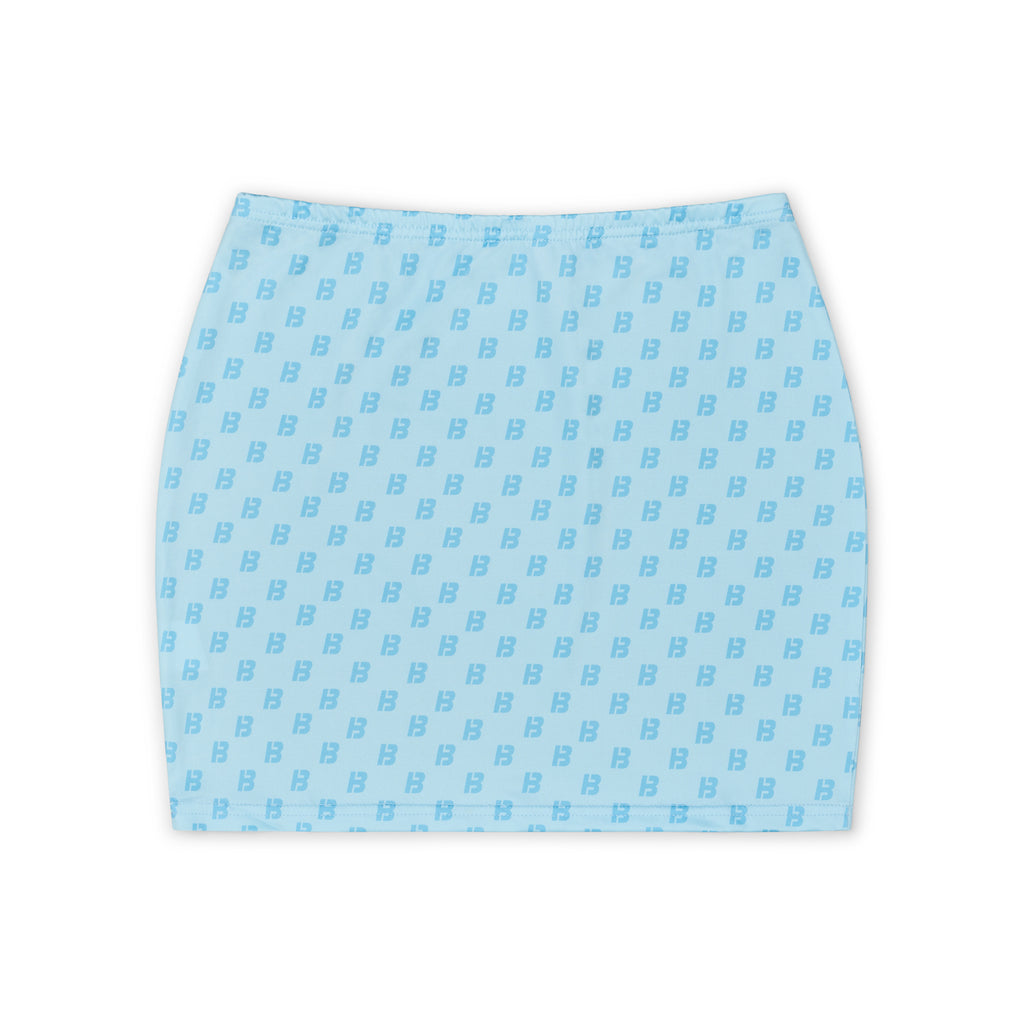 Blue mini skirt “ B “monogram