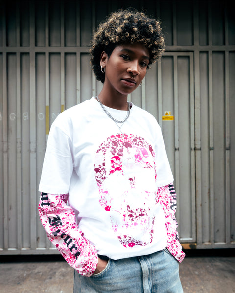 PINK CAMO LONG SLEEVE RAGLAN TSHIRT