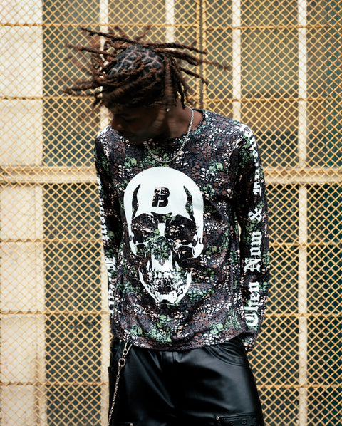 FULL CAMO LONG SLEEVE RAGLAN TSHIRT