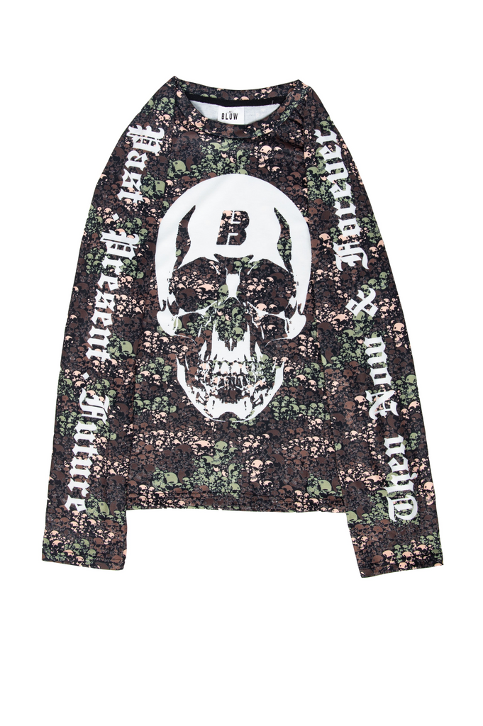FULL CAMO LONG SLEEVE RAGLAN TSHIRT