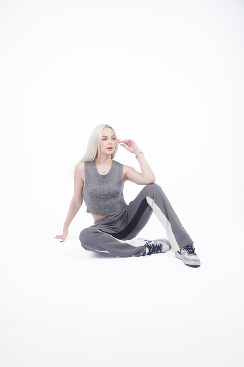 (grey) SIGNATURE B MOHAIR VEST