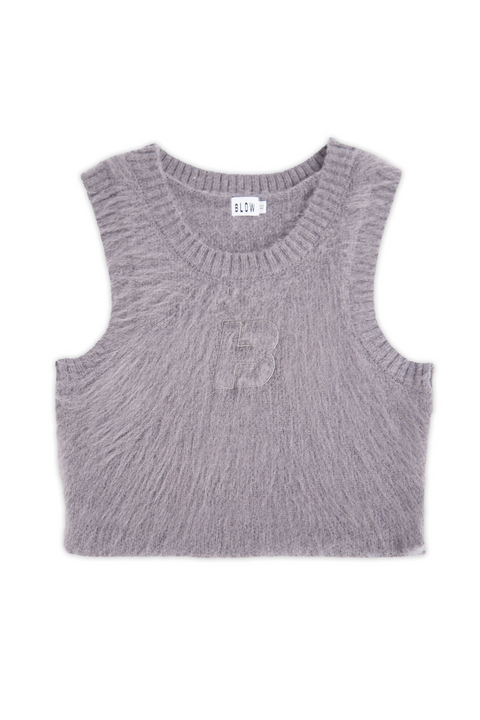 (grey) SIGNATURE B MOHAIR VEST