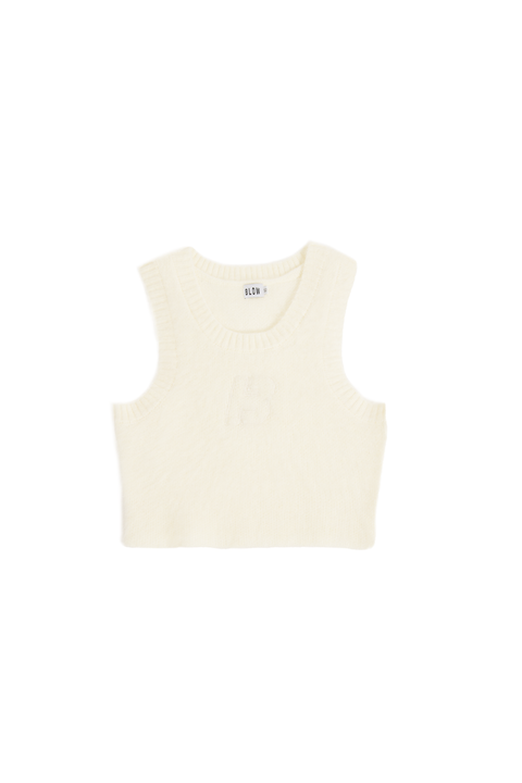(Cream) SIGNATURE B 
MOHAIR VEST