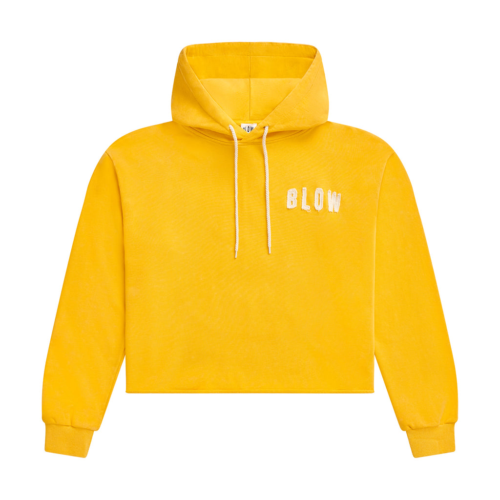 YELLOW STONE WASHED HOODIE