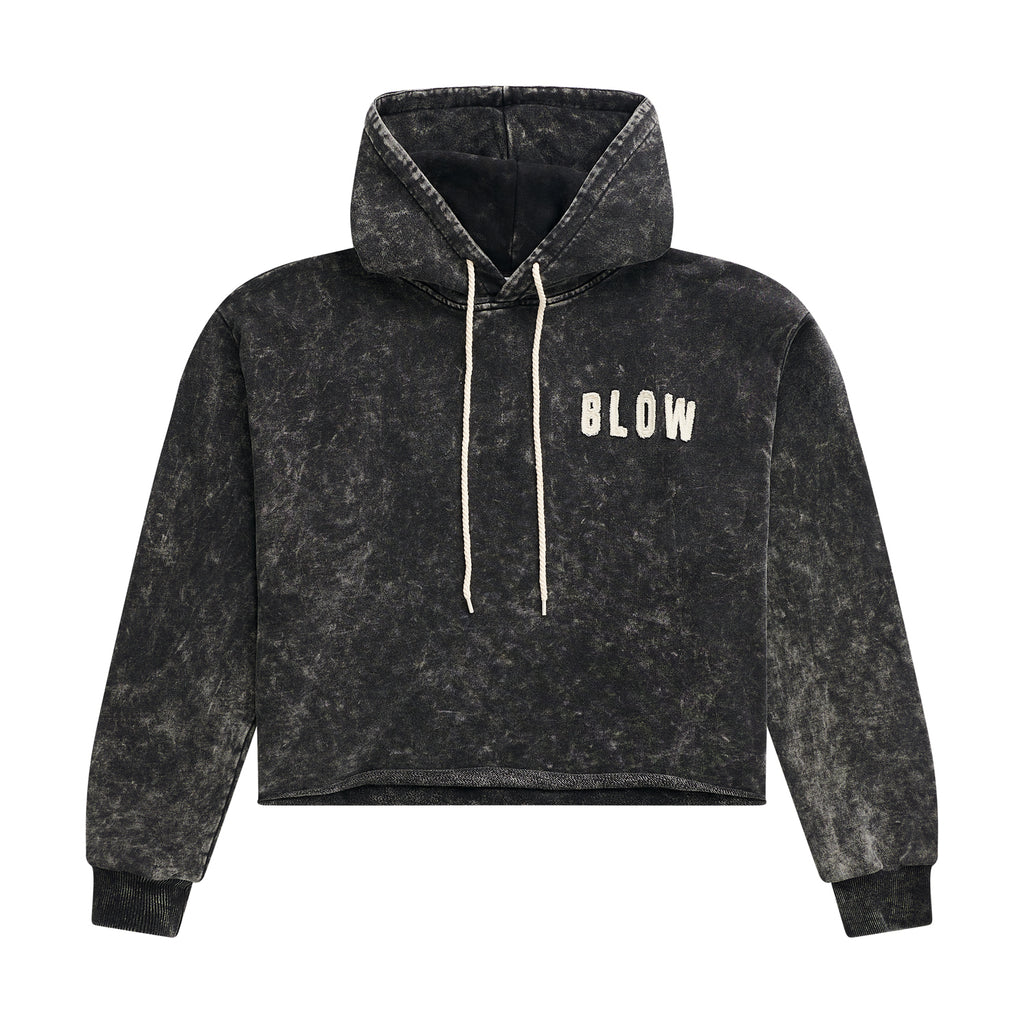 BLACK STONE WASHED HOODIE