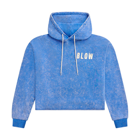 BLUE STONE WASHED HOODIE