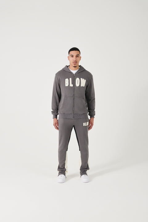 GREY & CREME HOODIE