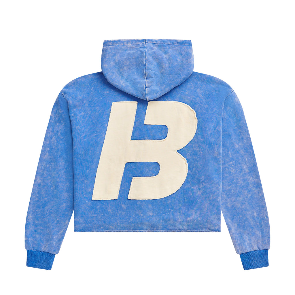 BLUE STONE WASHED HOODIE