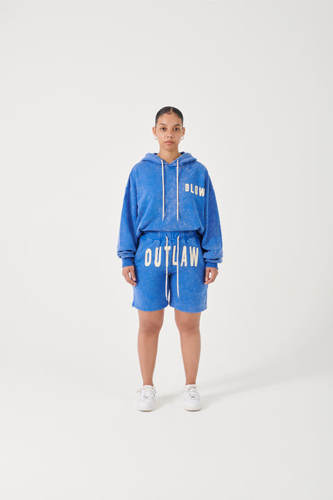 BLUE STONE WASHED HOODIE