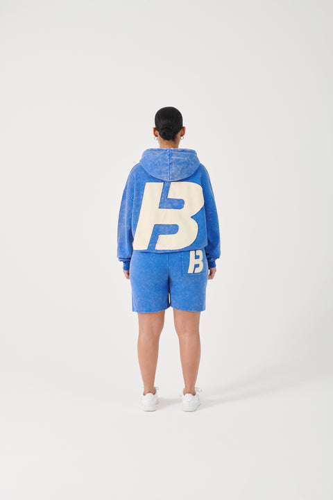 (Shorts) BLUE STONE WASHED