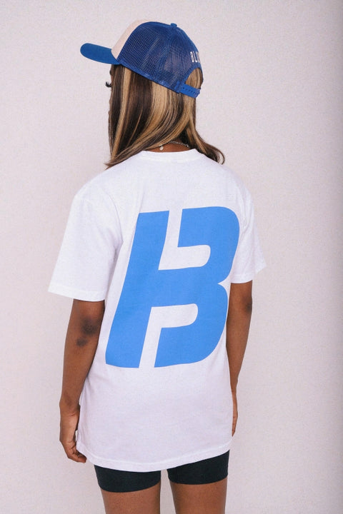 Varsity T-shirt Blue + White