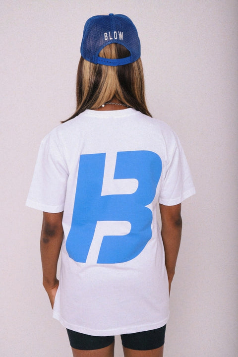 Varsity T-shirt Blue + White