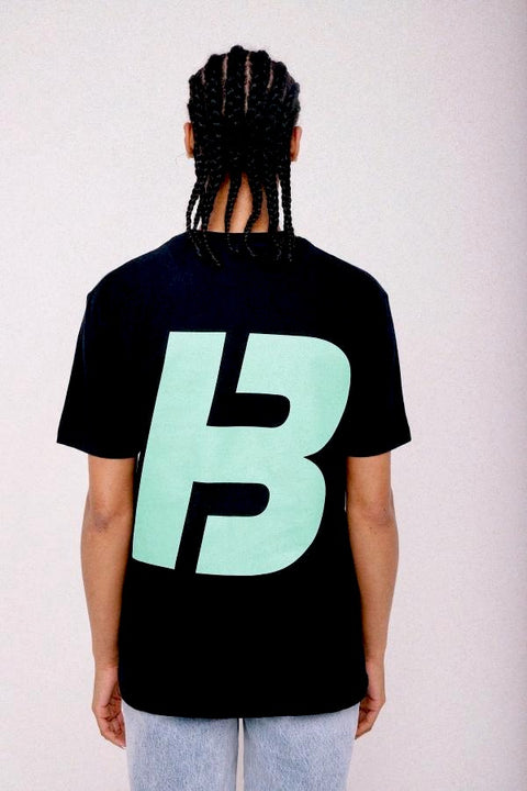 Varsity Blow T-shirt Black + Green