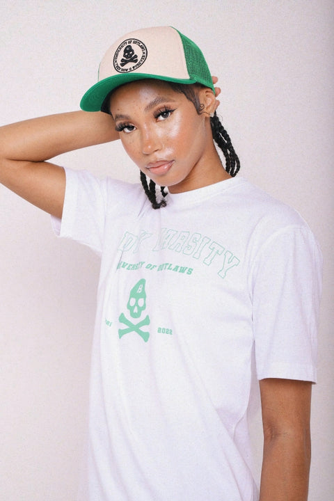 Varsity T-shirt Green + White