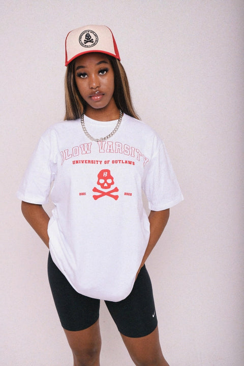 Varsity T-shirt Red + White