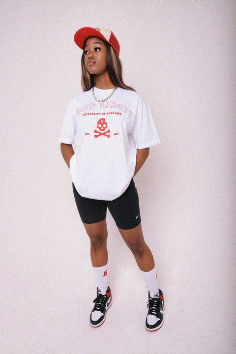 Varsity T-shirt Red + White