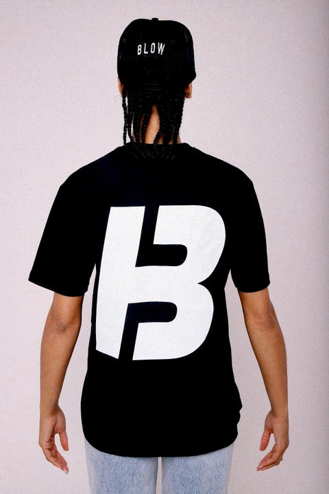 Varsity Blow T-shirt Black + White