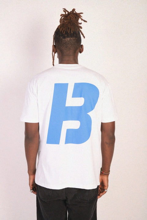 Varsity T-shirt Blue + White