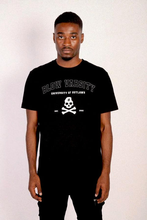 Varsity Blow T-shirt Black + White
