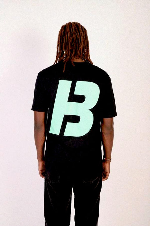 Varsity Blow T-shirt Black + Green
