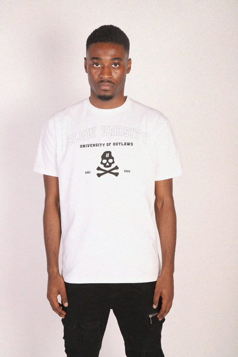 Varsity T-shirt White+ Black