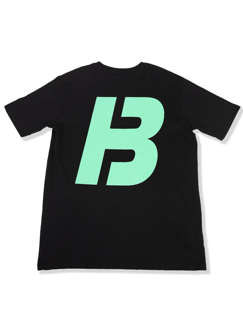 Varsity Blow T-shirt Black + Green