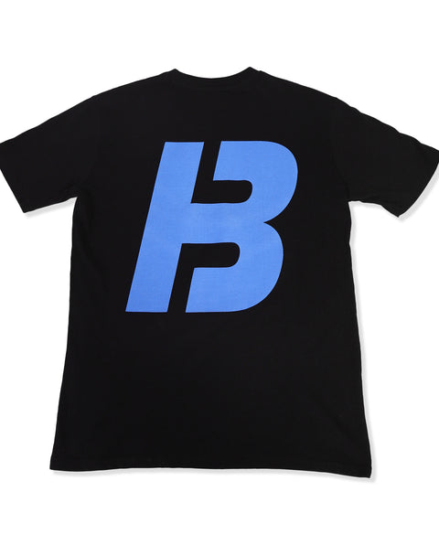 Varsity T-shirt Black + Blue